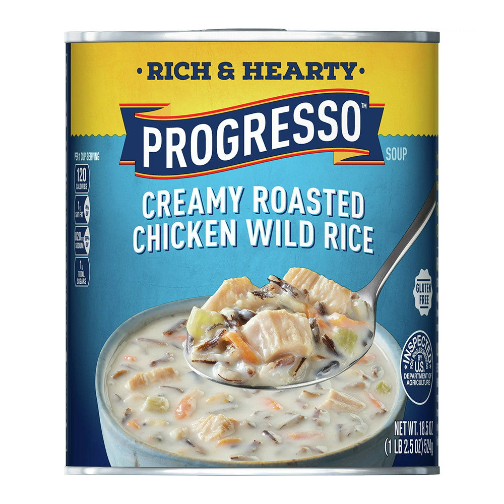Progresso Rich and Hearty, Creamy Roasted Chicken Wild Rice Soup, 18.5 Oz